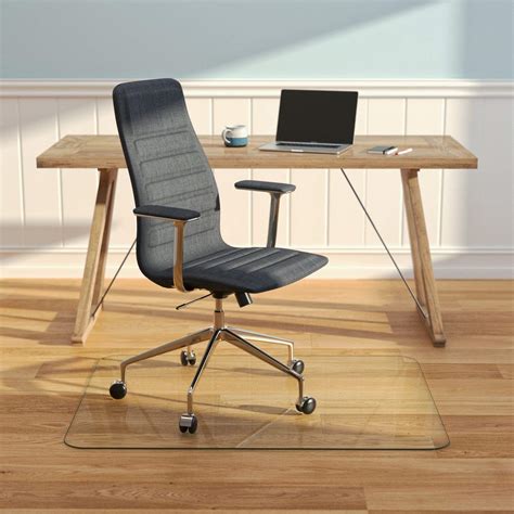 The <strong>Vitrazza glass</strong> chair <strong>mat</strong> is manufactured sturdy ¼ inch thick, which is safe and can hold the weight of the chair and a person. . Vitrazza glass mat